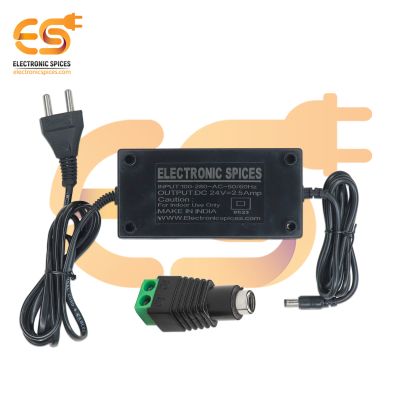 DIY CCTV Projects Combo 24V 2.5A DC Power Supply Adapter | 5.5mm Female BNC Connector